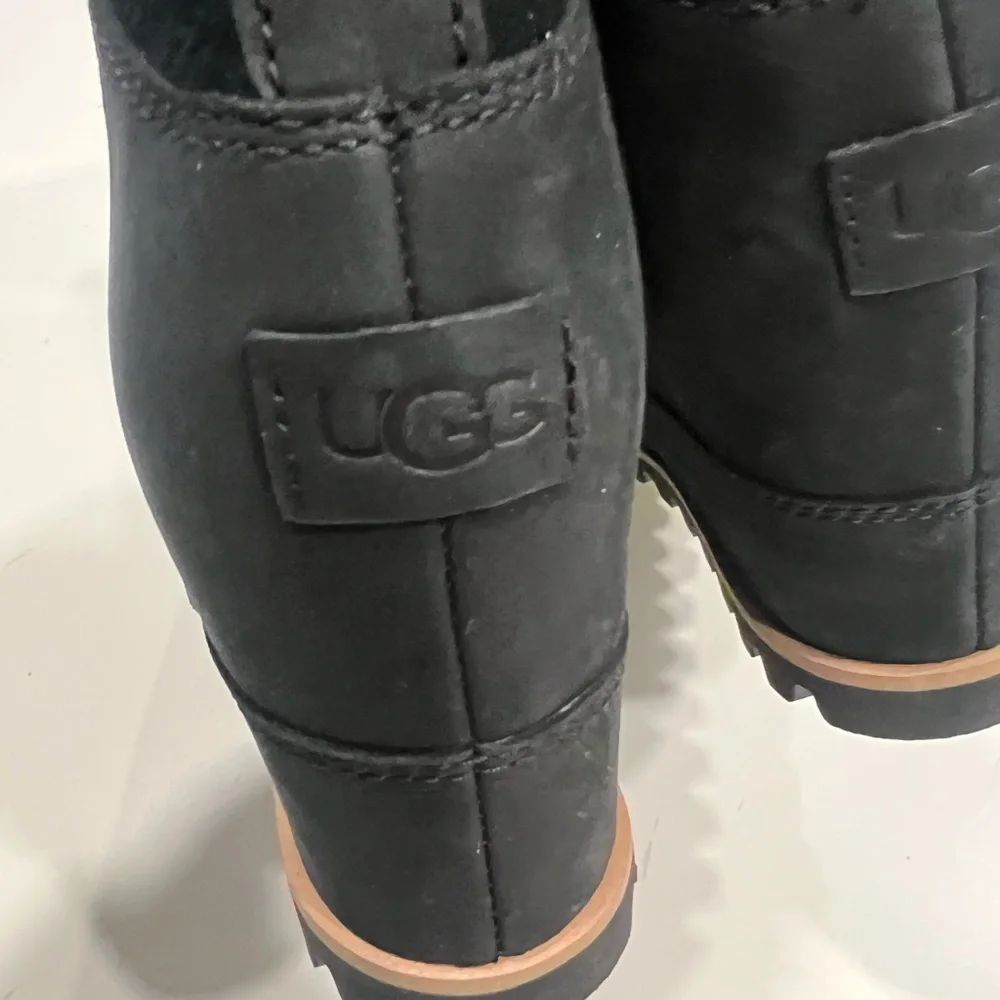UGG Black Wedge Winter Boots - Picture 5 of 11